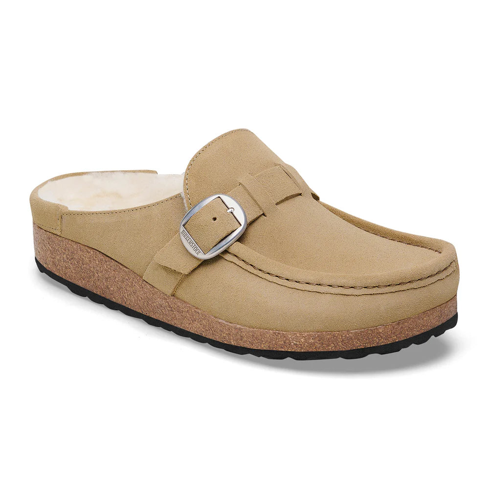 Sandały Buckley Shearling Taupe Suede