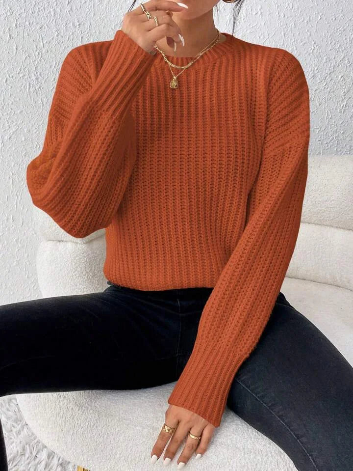Bérénice - Sweter z wełny kaszmirowej z okrągłym dekoltem