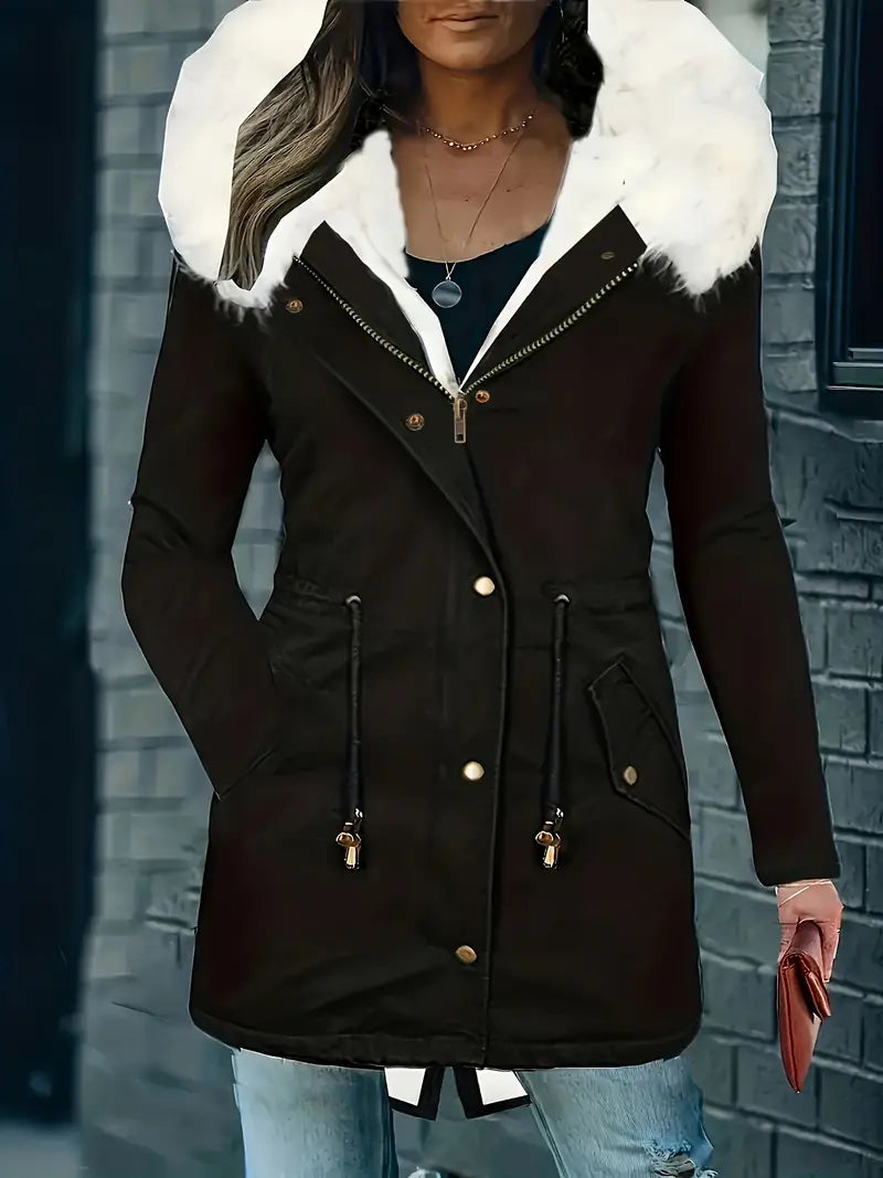Åshild - Parka z kapturem i wykończeniem Fuzzy Trim