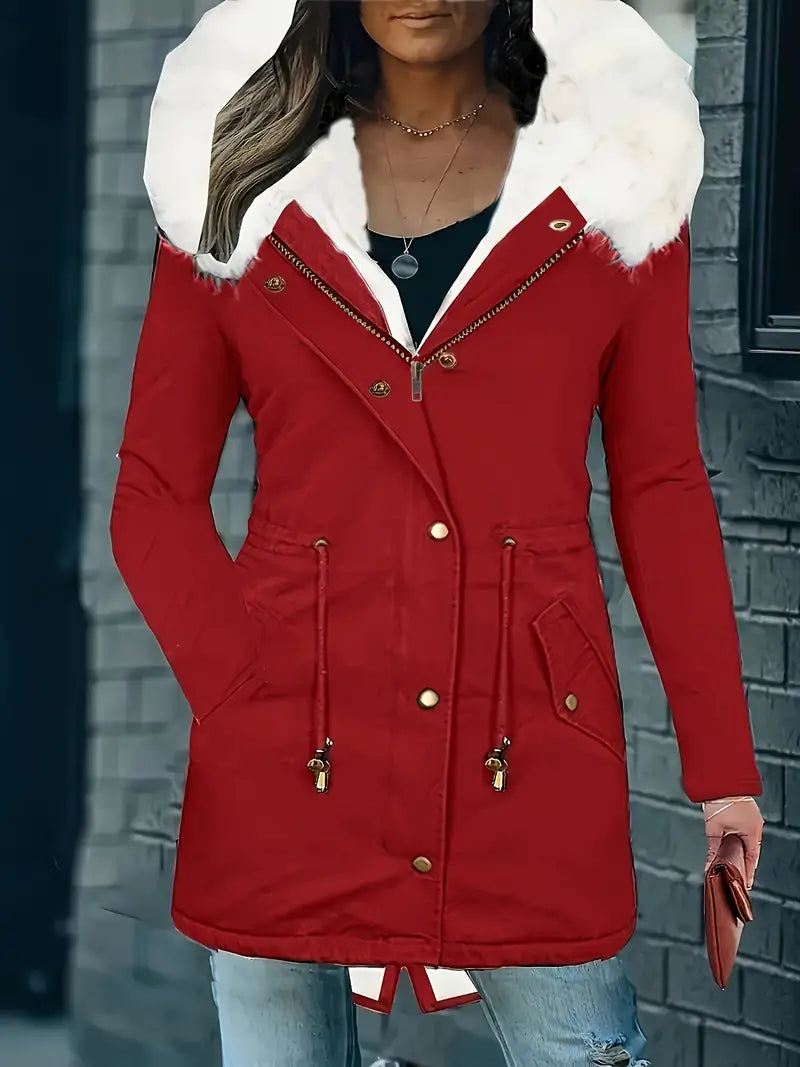Åshild - Parka z kapturem i wykończeniem Fuzzy Trim