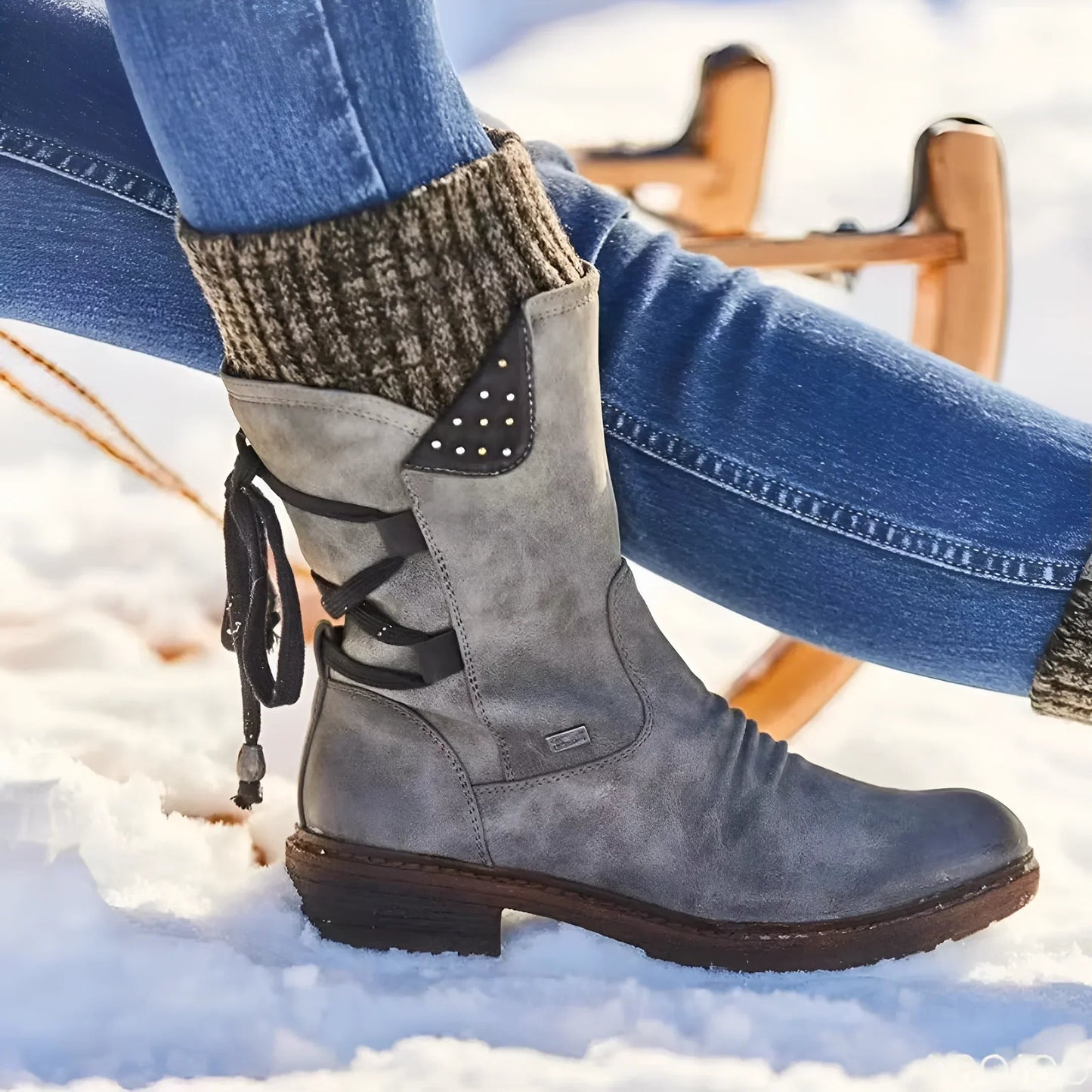 Lindsay- Retro damskie buty śnieżne