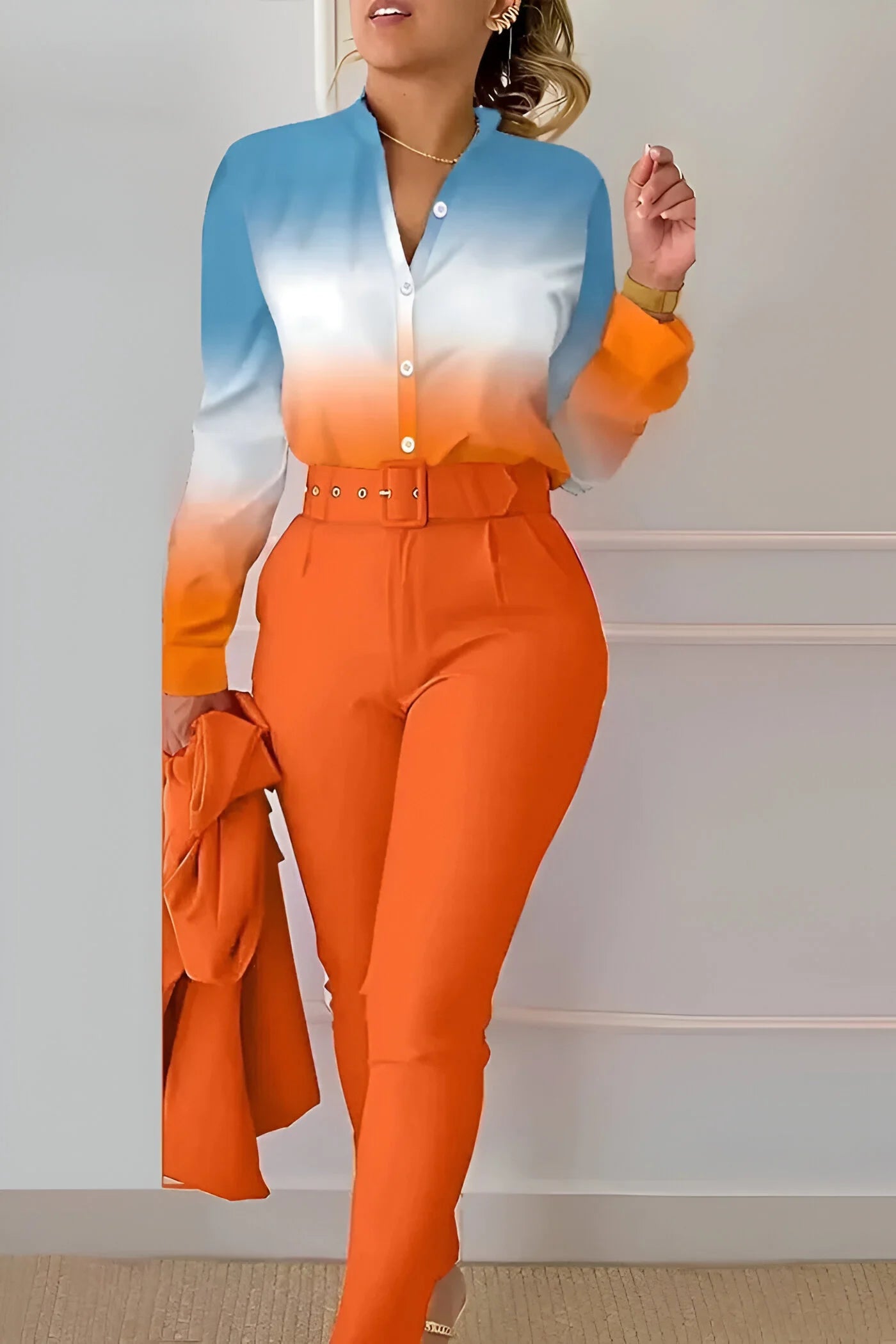 Pauline - damski 3-częściowy bawełniany zestaw casualowy