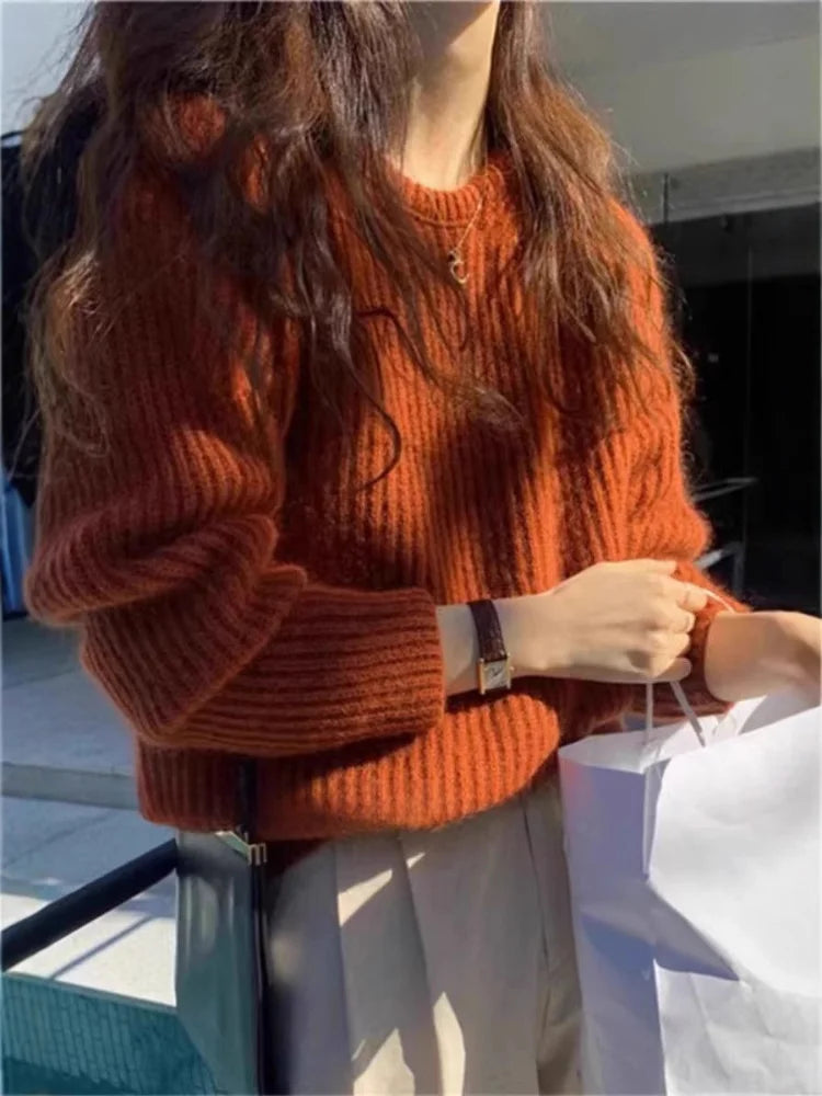 Bérénice - Sweter z wełny kaszmirowej z okrągłym dekoltem