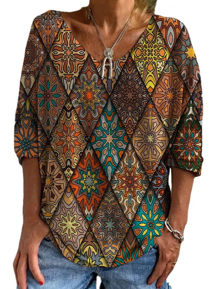 Lyana – Bluzka Vintage Patchwork Boho
