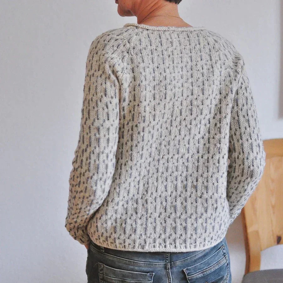 Signe – sweter retro ze wzorem kropli deszczu