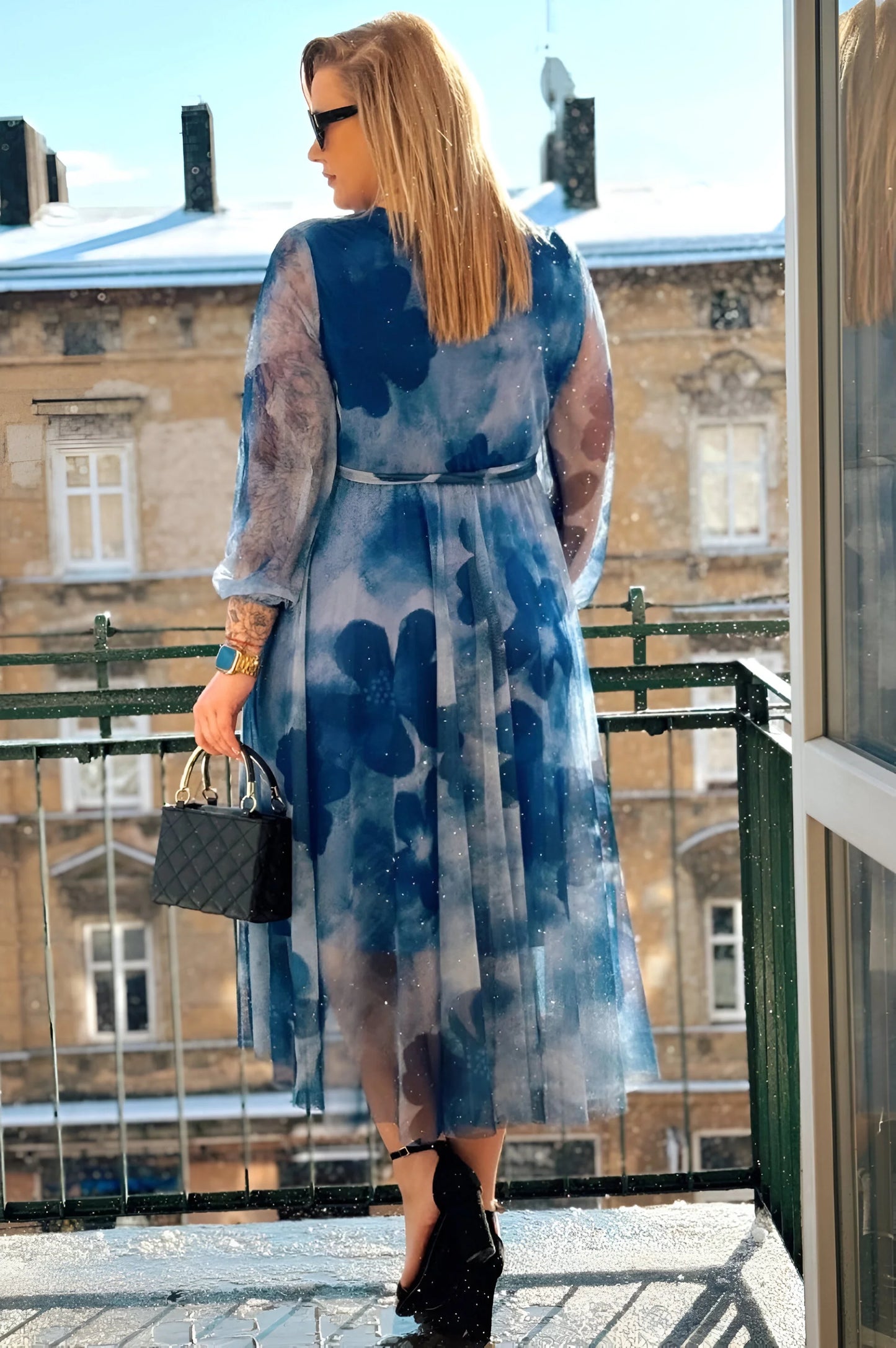 Sukienka midi Clémence Sheer