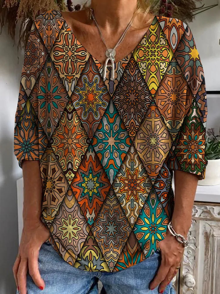 Lyana – Bluzka Vintage Patchwork Boho