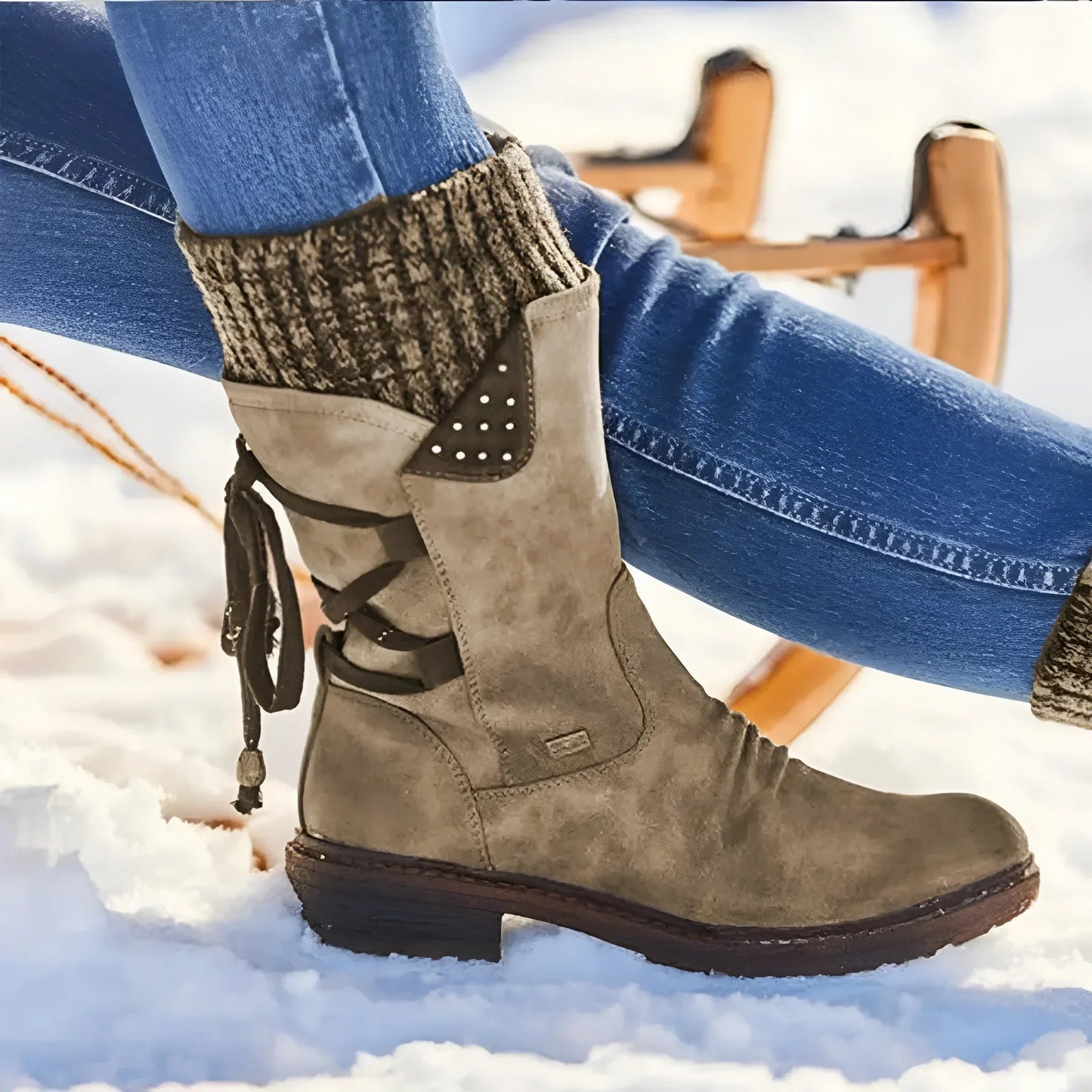 Lindsay- Retro damskie buty śnieżne