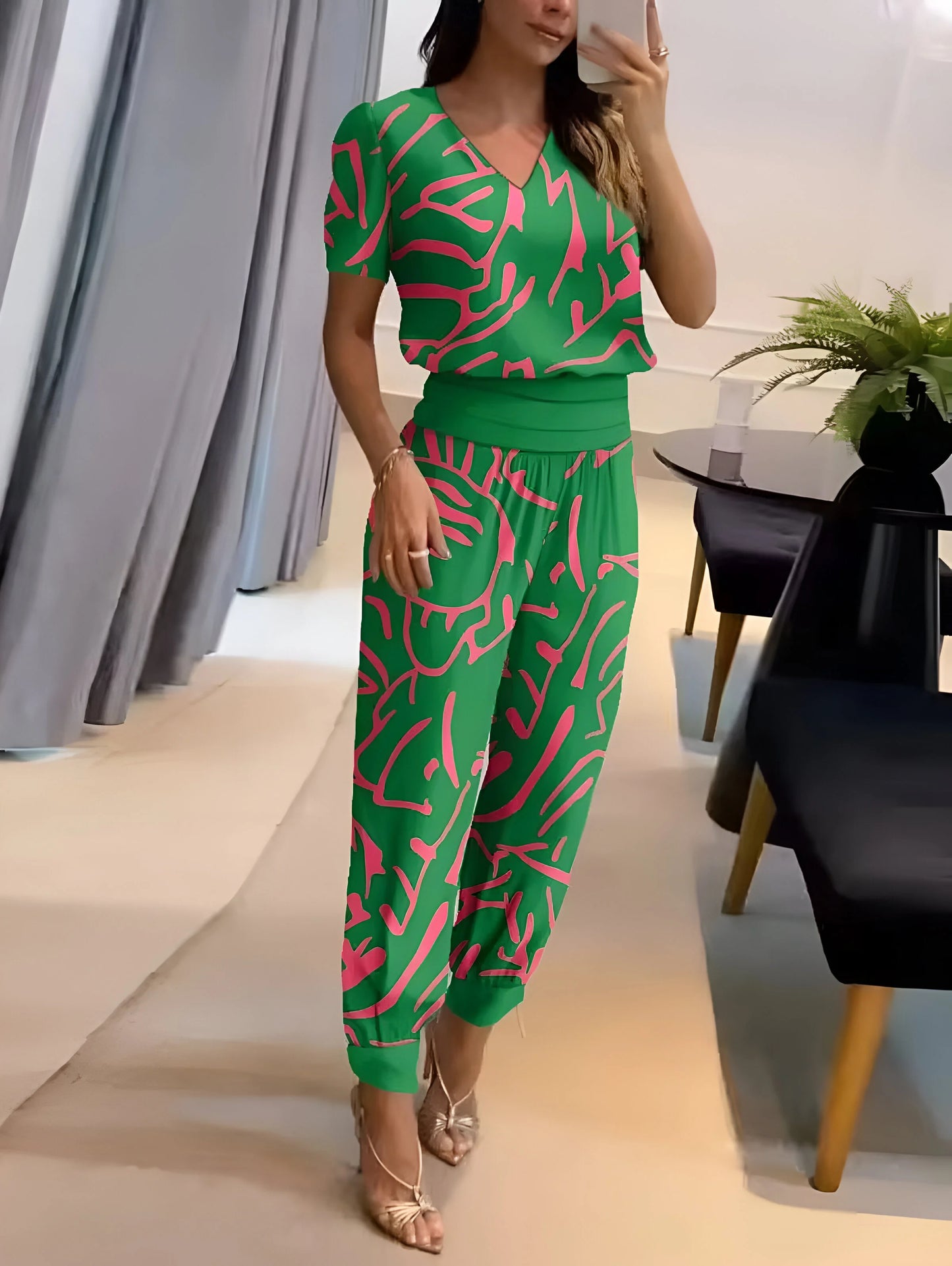 Geneviève - 2-częściowy zestaw Bluzka i Spodnie, edycja limitowana