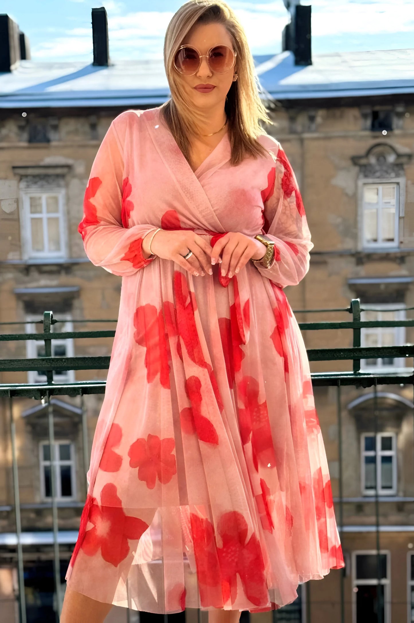 Sukienka midi Clémence Sheer