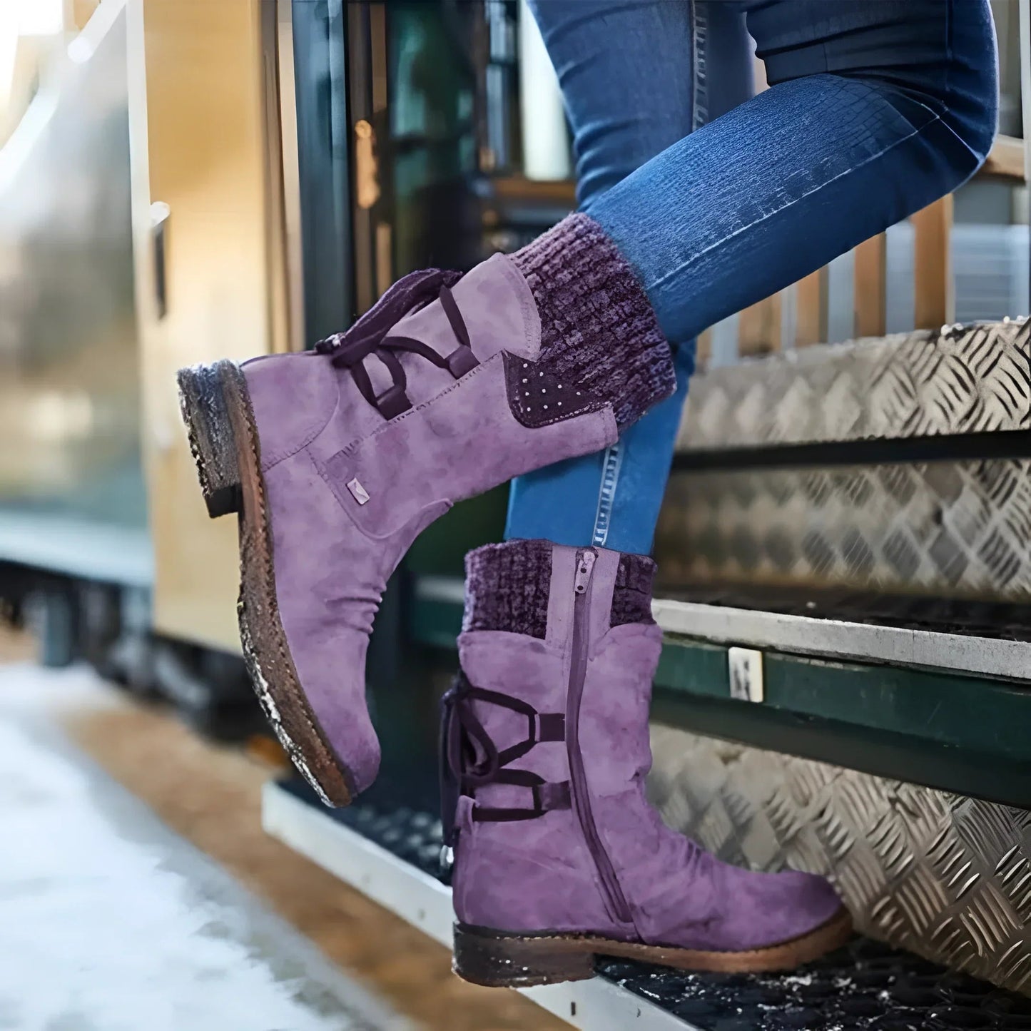 Lindsay- Retro damskie buty śnieżne
