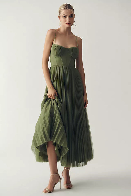 Evelin - Sukienka midi z tiulu o kroju fit & flare