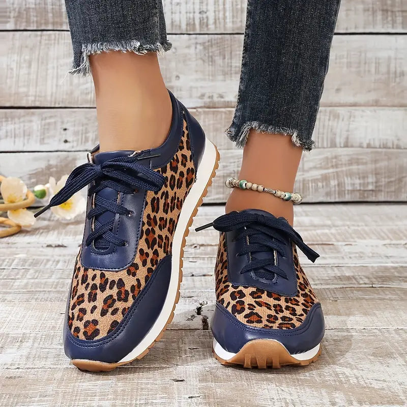 WILMA - WYGODNE SNEAKERSY Z NADRUKIEM W PANTERKĘ