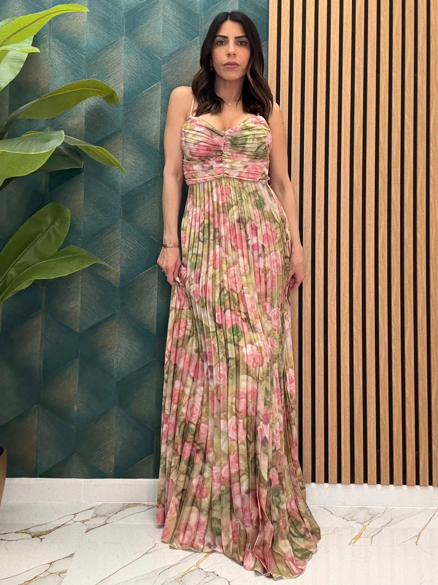 Andaza - Elegancka sukienka w kwiaty - jeden rozmiar, Universal Grace