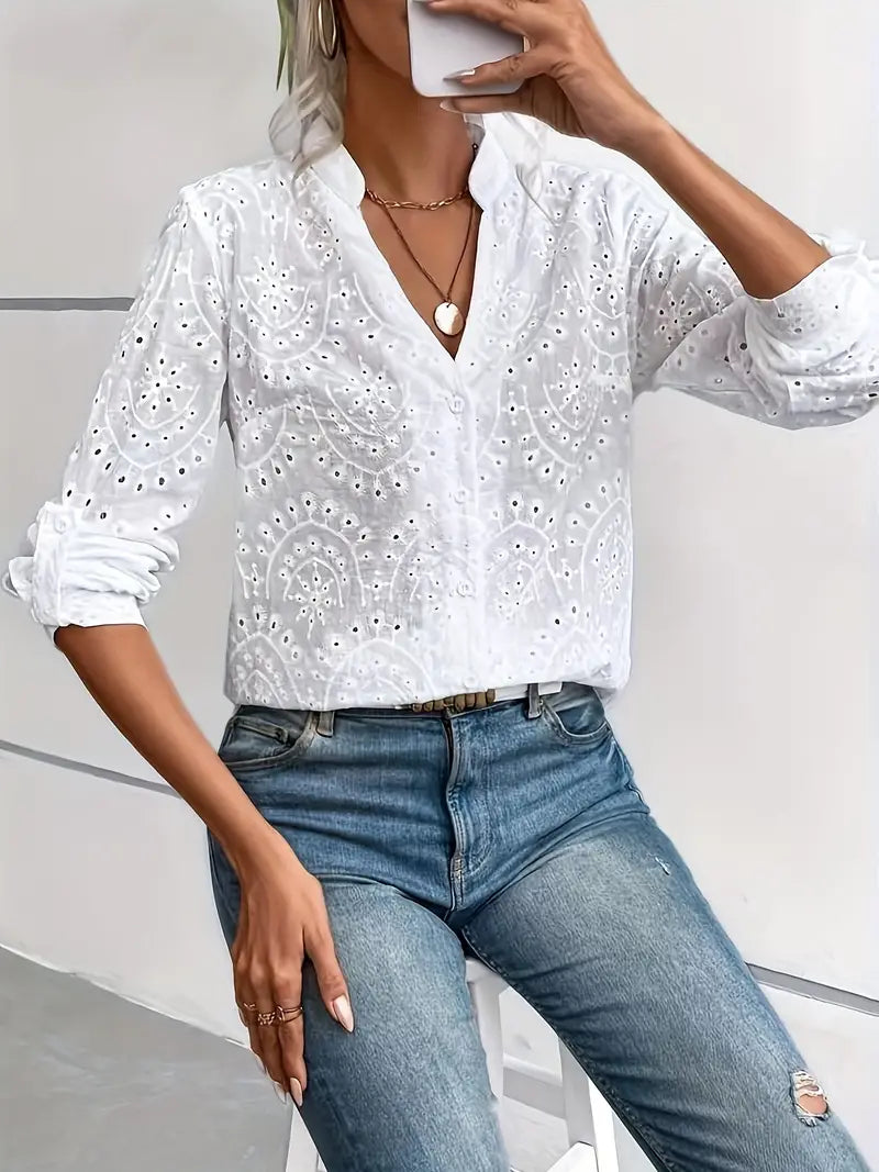 MILOU | STYLOWA BLUZKA Z MOTYWEM BOHO
