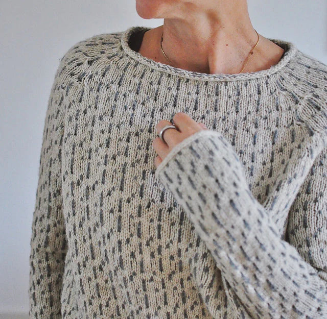 Signe – sweter retro ze wzorem kropli deszczu