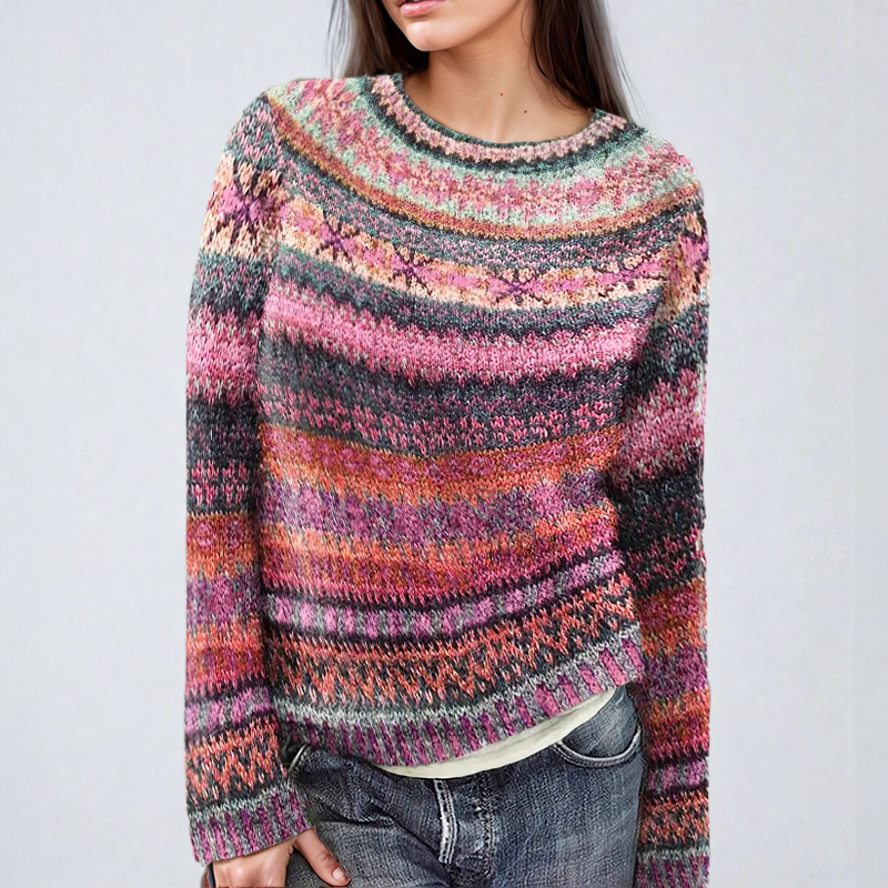 Dahlia – Sweter z nadrukiem