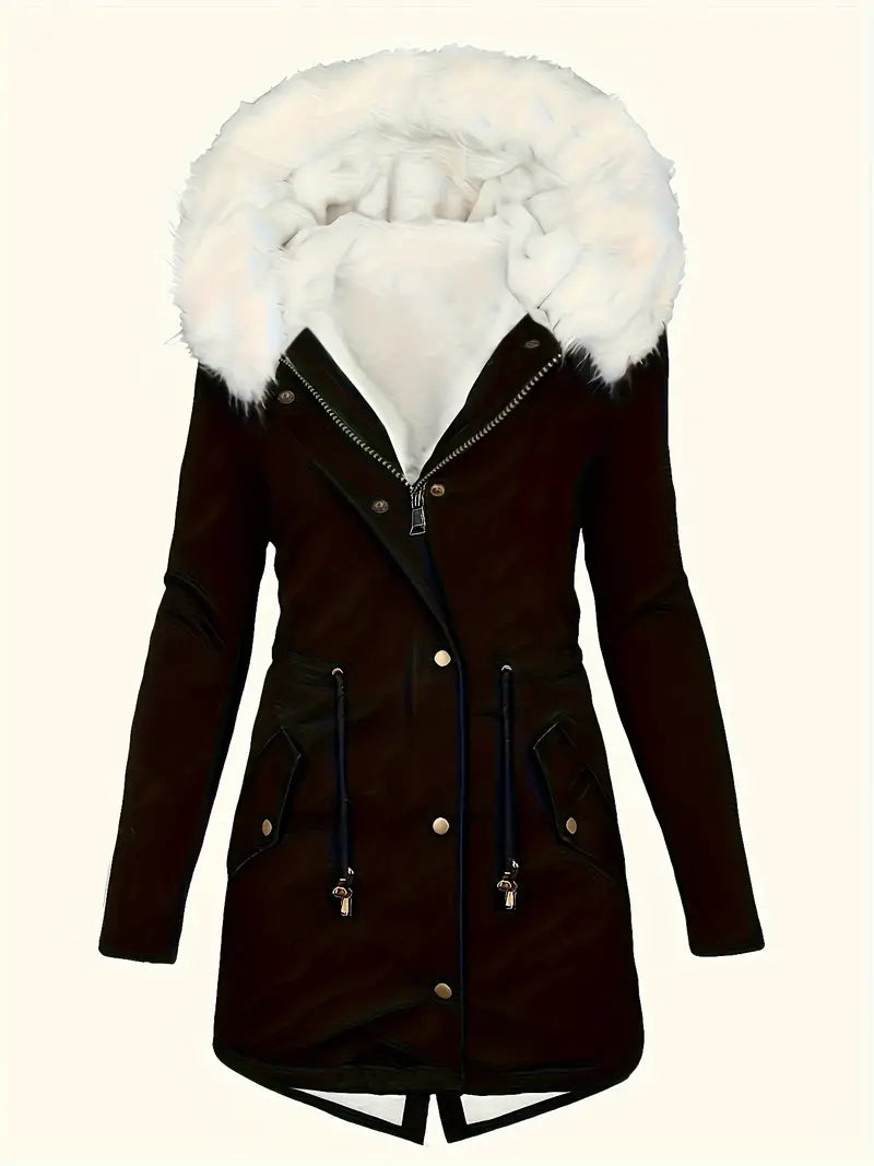 Åshild - Parka z kapturem i wykończeniem Fuzzy Trim