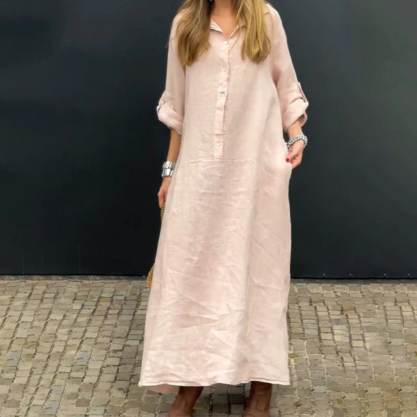 Eree - Bawełniana sukienka maxi