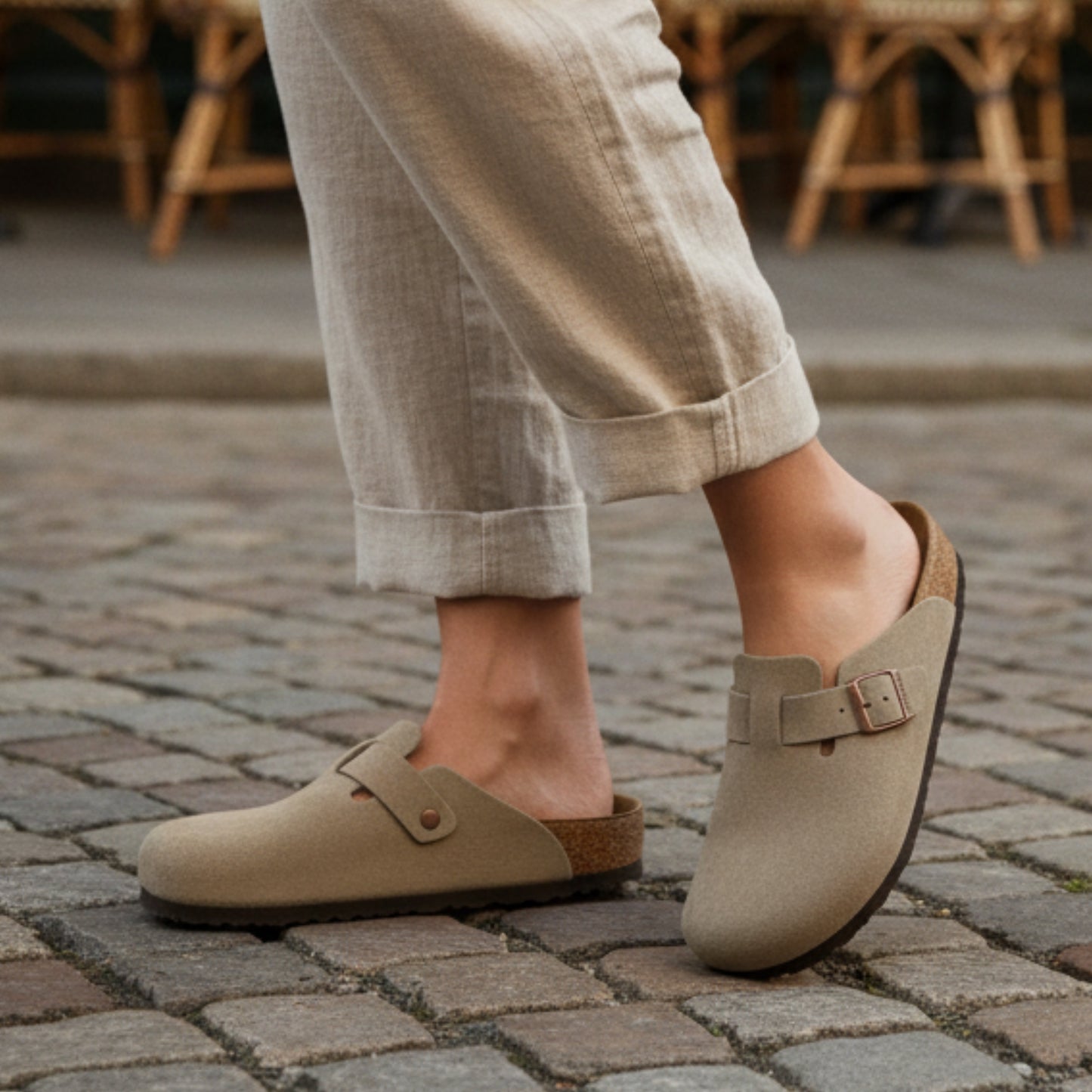 UrbanWalk™ Classic Zamszowe klapki z miękką wkładką