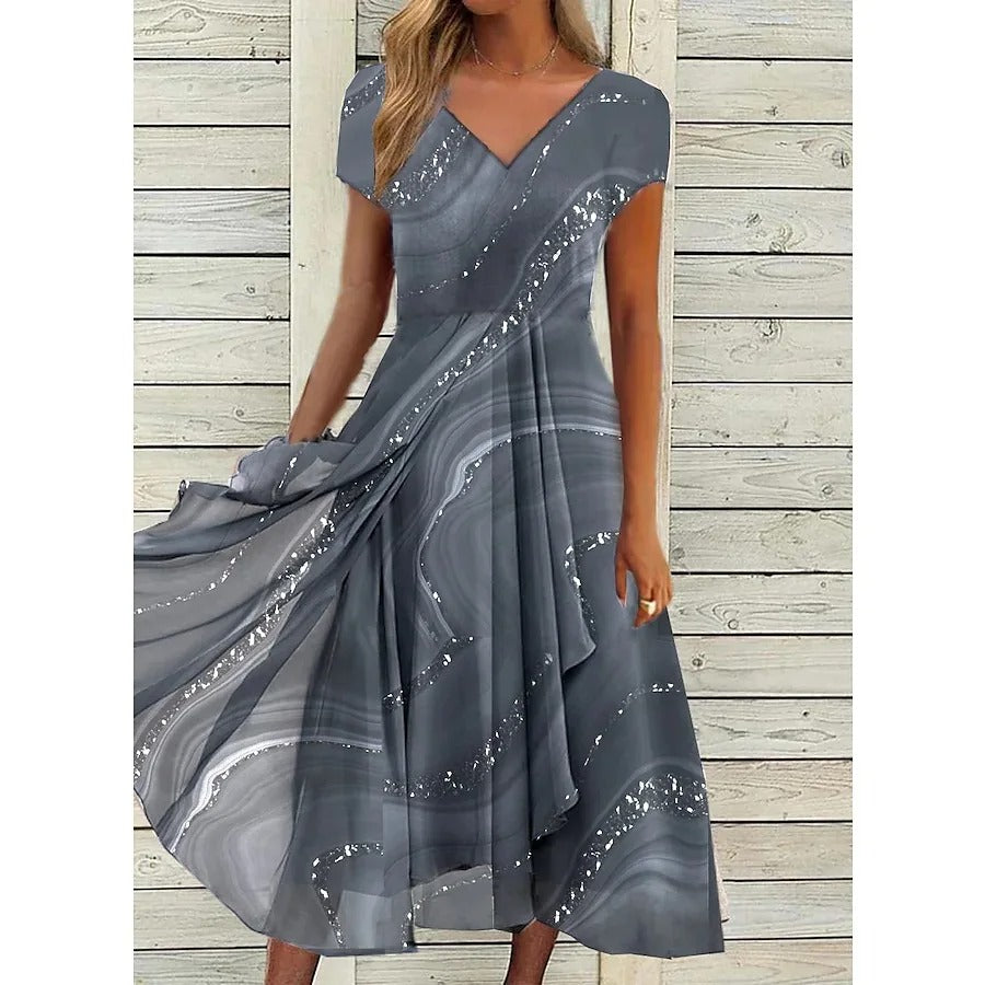 Berry - Midi dress with a sweetheart neckline