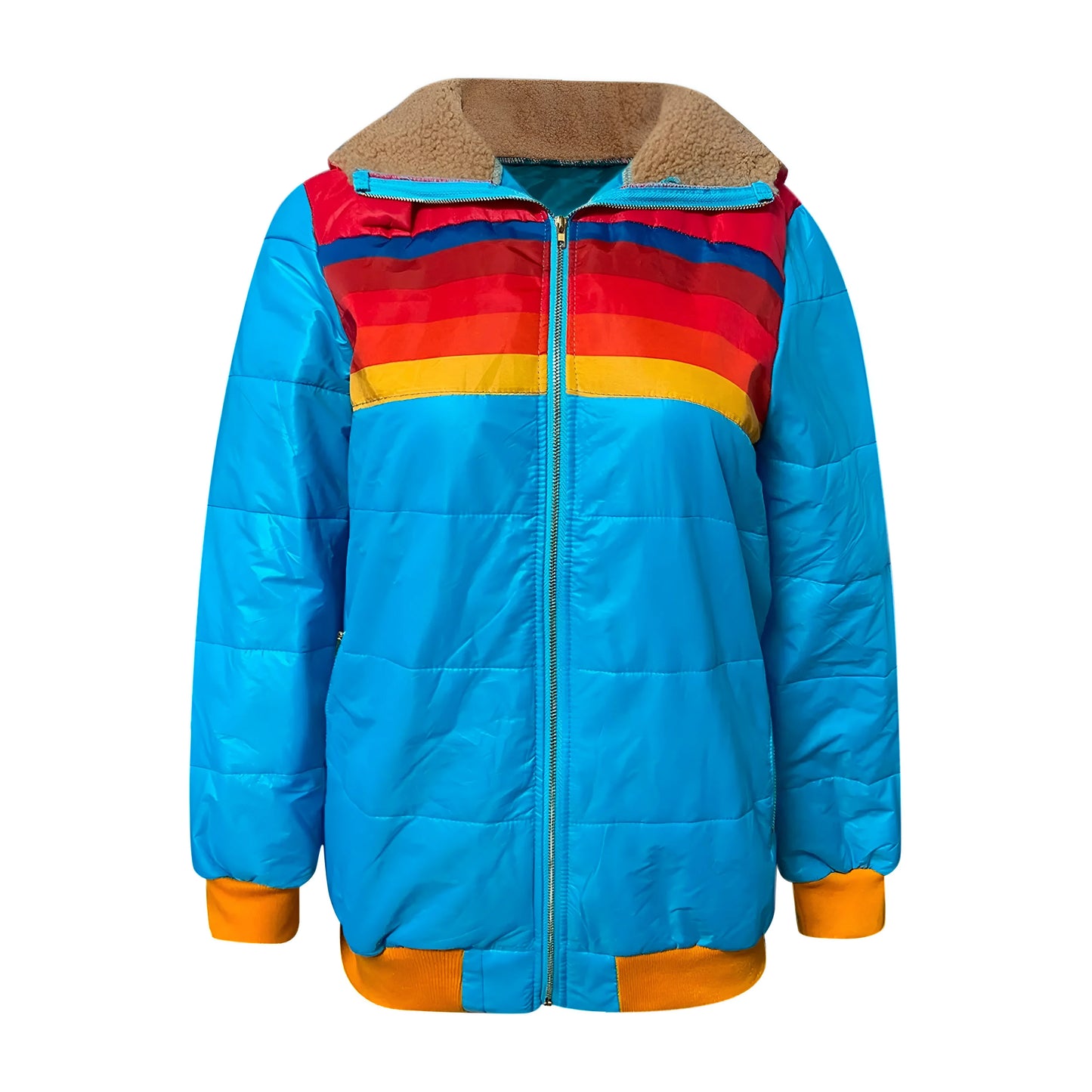 Leana – Sportowa, pikowana bluza z kapturem w paski