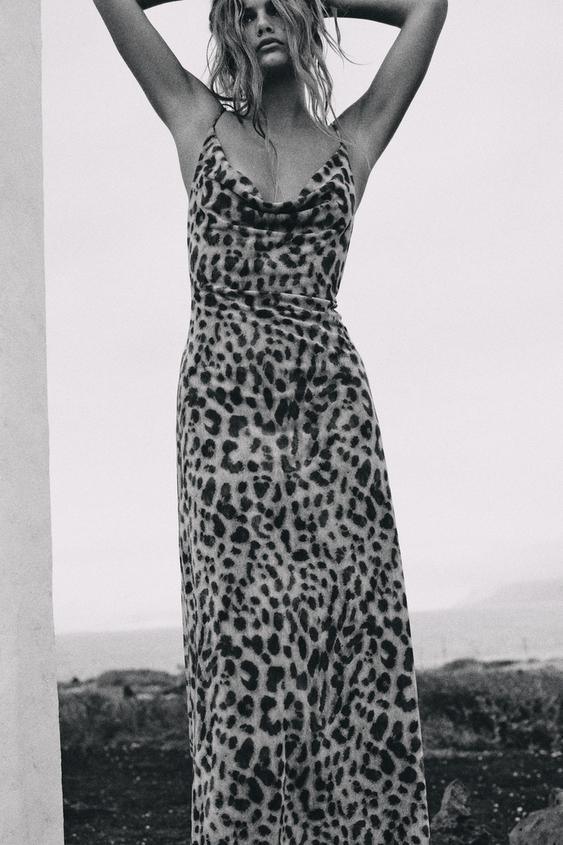 JULIA - Leopard Print Dress with Refined Style
