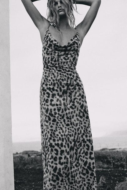 JULIA - Leopard Print Dress with Refined Style