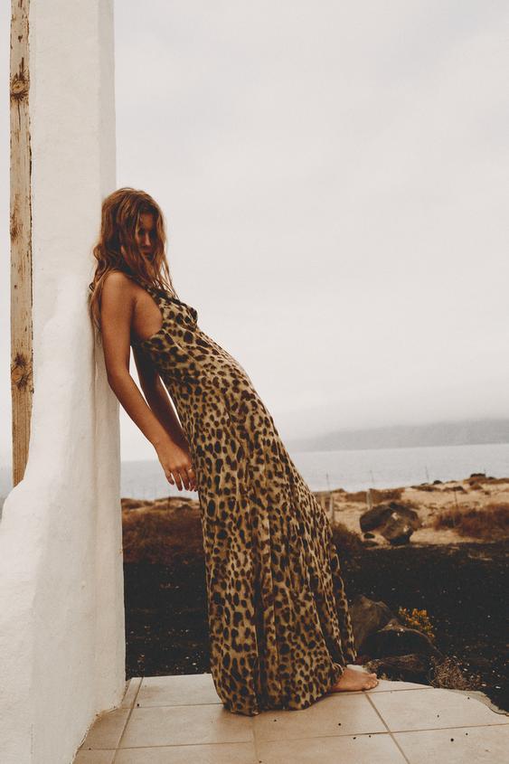 JULIA - Leopard Print Dress with Refined Style