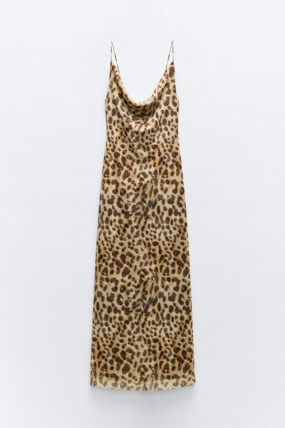 JULIA - Leopard Print Dress with Refined Style