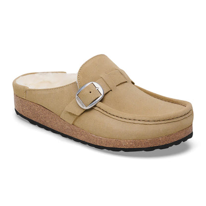 Sandały Buckley Shearling Taupe Suede