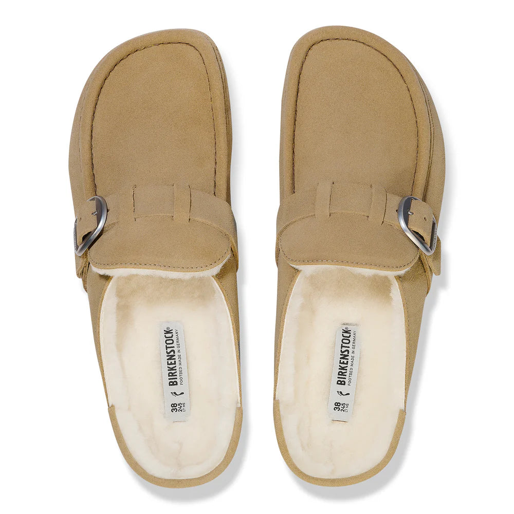 Sandały Buckley Shearling Taupe Suede