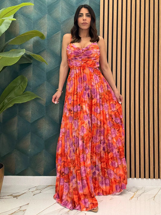 Andaza - Elegance Floral Dress - One Size, Universal Grace