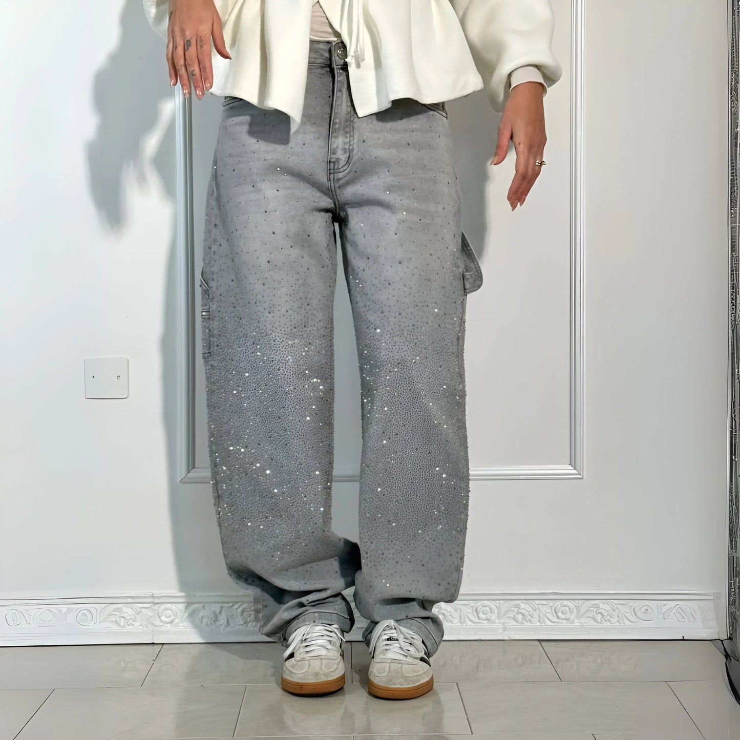 Stella – Glitter Washed Wide-Leg Jeans