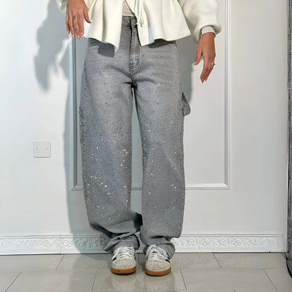 Stella – Glitter Washed Wide-Leg Jeans