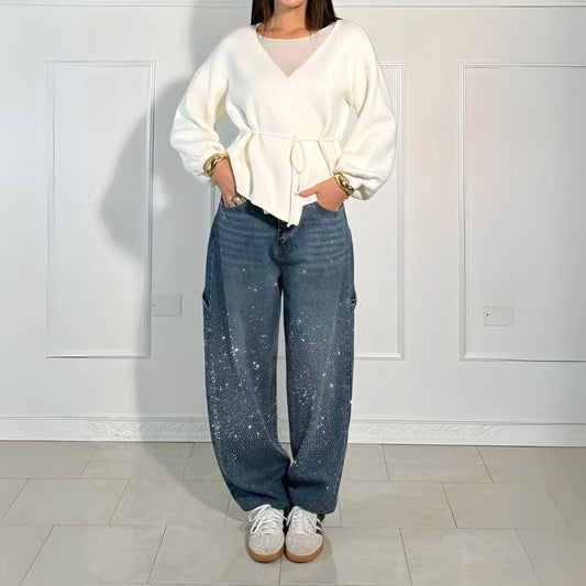 Stella – Glitter Washed Wide-Leg Jeans