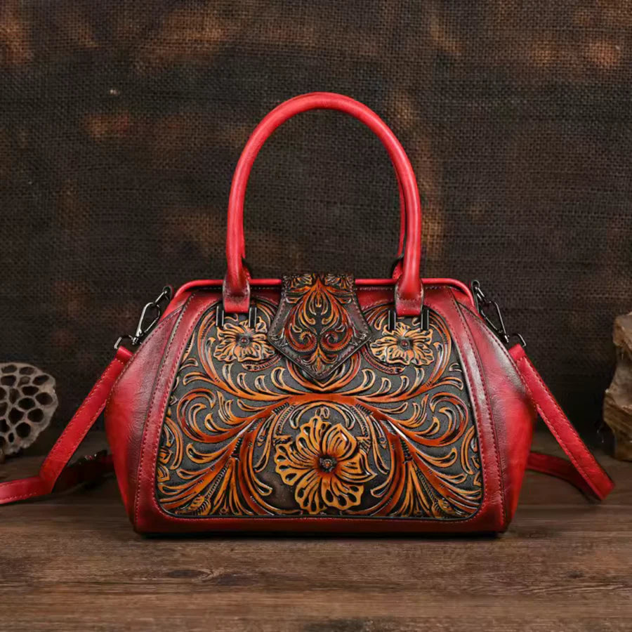 Anna – Hand carved leather handbag (Limited Edition)