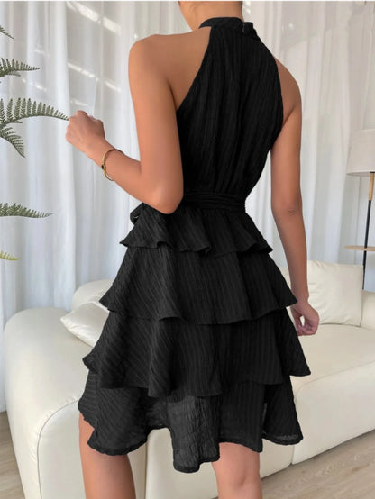 Orielle - Sleeveless Ruffle Tiered Mini Dress