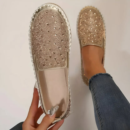 Marcelline – Trampki typu slip-on z platformą ze strasami