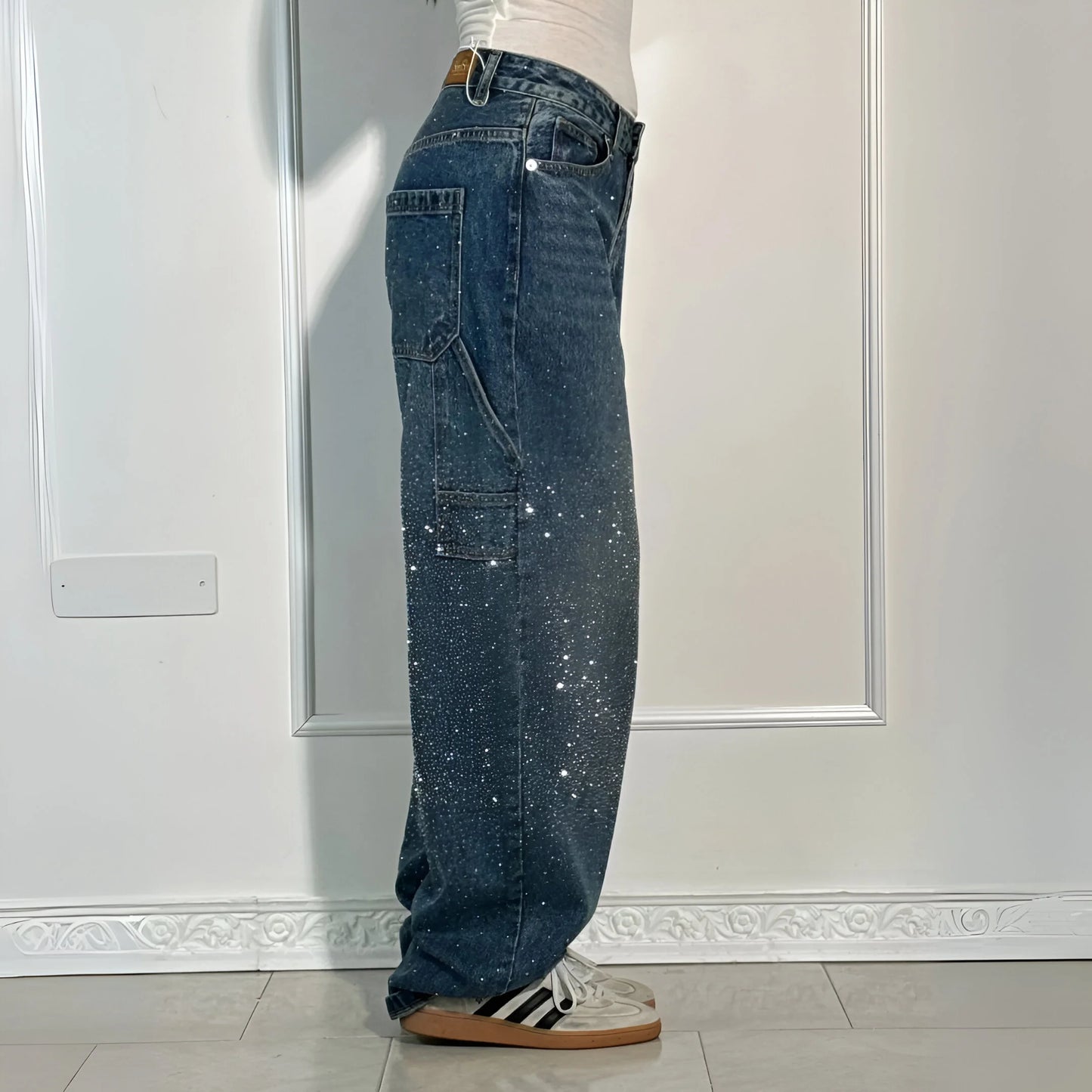 Stella – Glitter Washed Wide-Leg Jeans