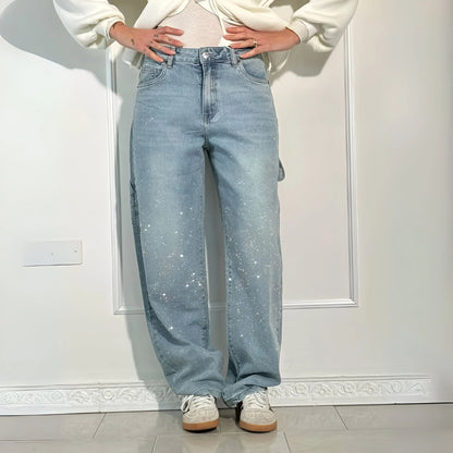 Stella – Glitter Washed Wide-Leg Jeans