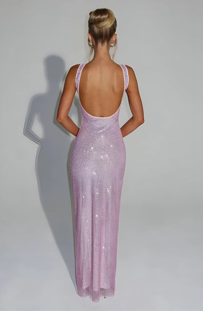 Celestia Sparkle Mesh Maxi Dress