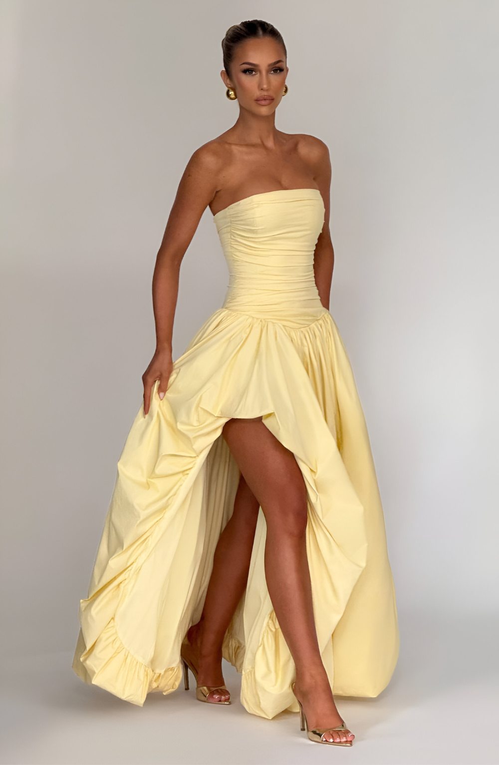 Émilienne – Strapless Puff Ball Maxi Dress