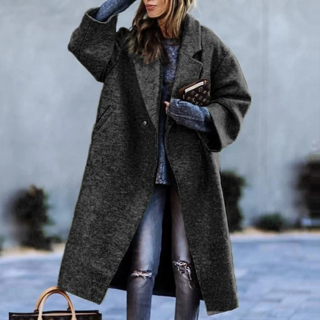 Céleste - Oversized Wool Lapel Coat