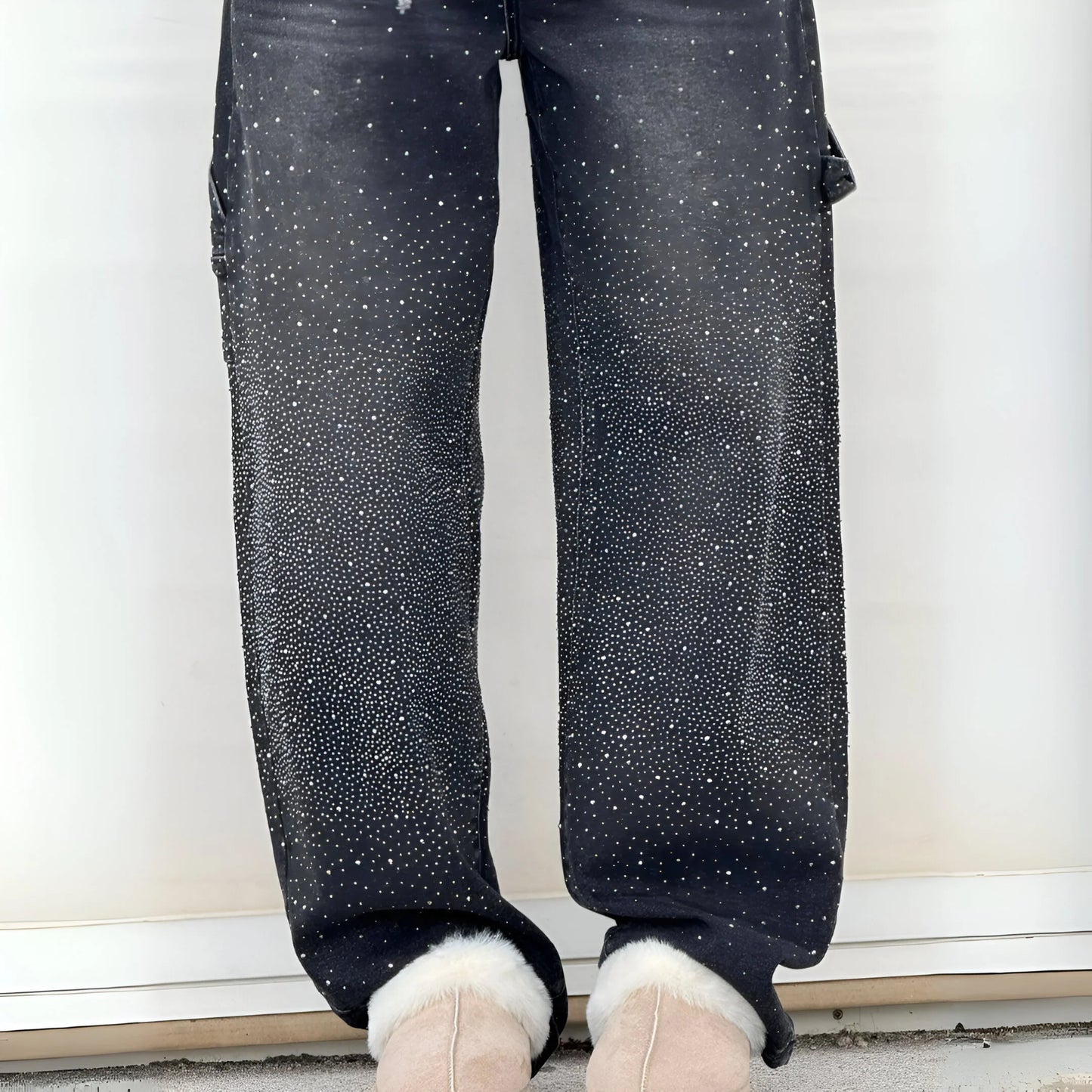 Stella – Glitter Washed Wide-Leg Jeans