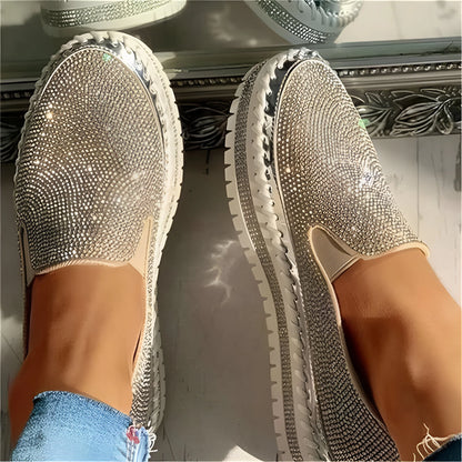Marcelline – Trampki typu slip-on z platformą ze strasami