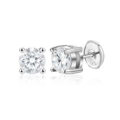 Alicia - Radiant Round CZ Stud Earrings