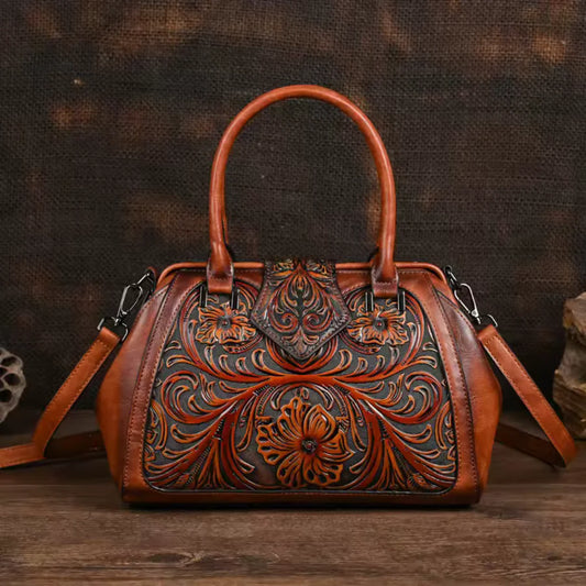 Anna – Hand carved leather handbag (Limited Edition)
