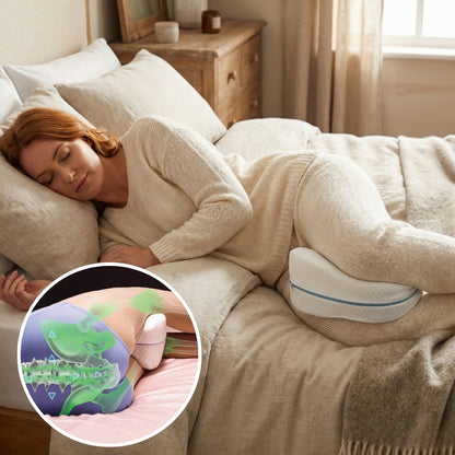 AlignEase™ Poduszka ortopedyczna pod i nogi dla osób śpiących na boku