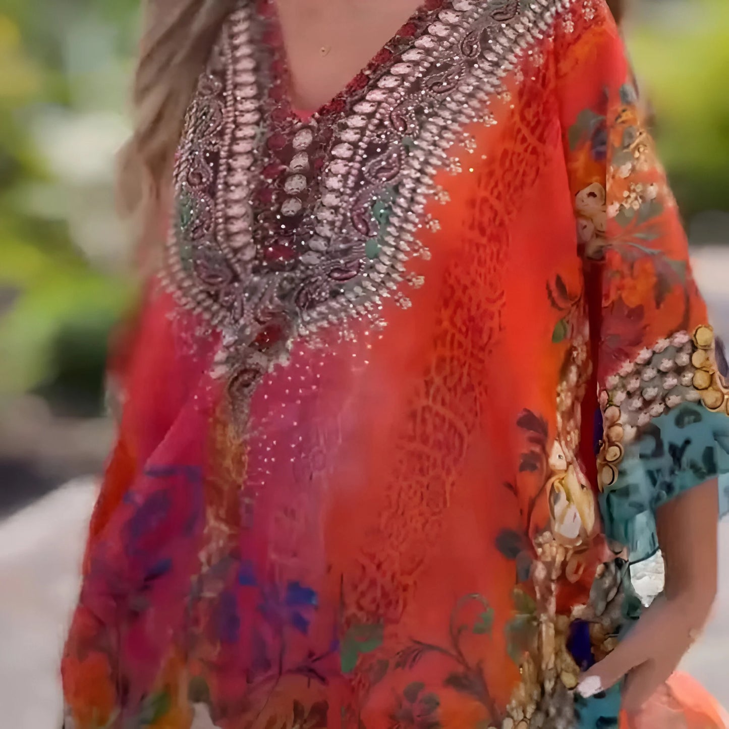 Capucine – Asymmetric V-Neck Boho Dress